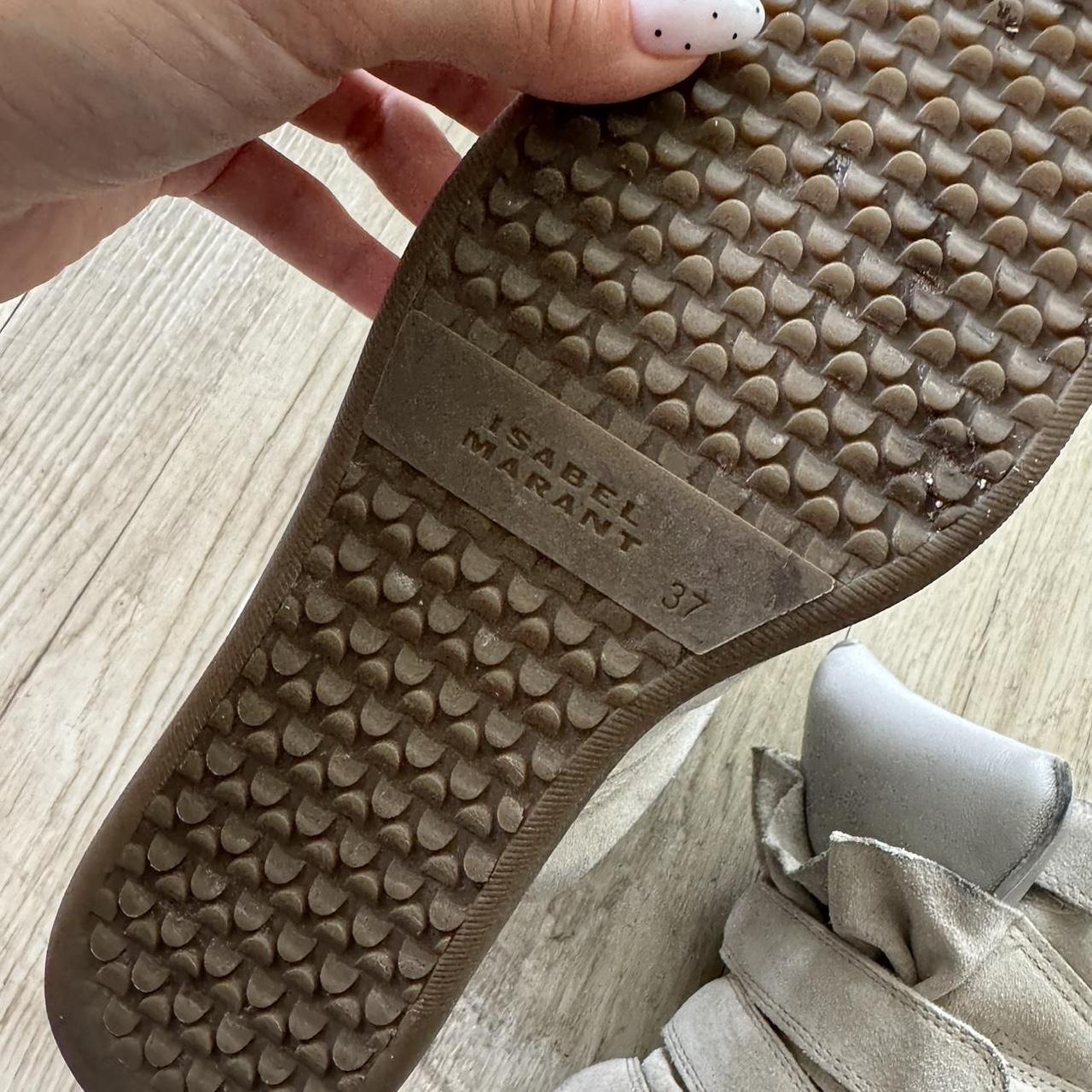 Authentic Isabel Marant Bekett Wedge Sneakers – Ecru