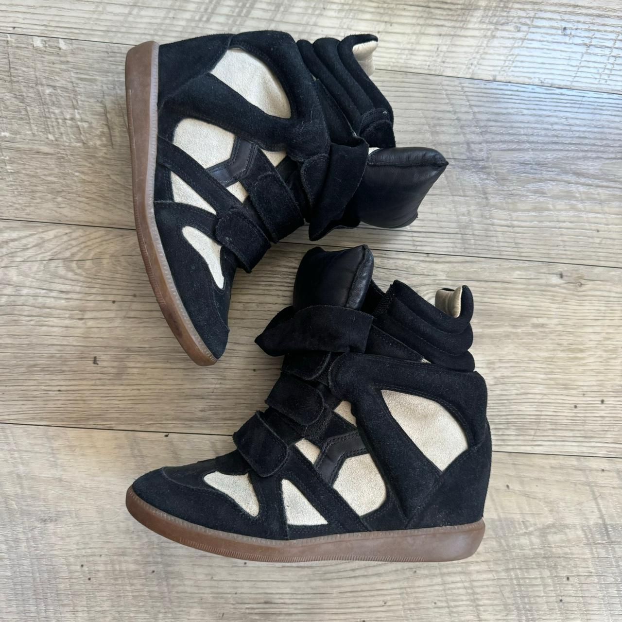 Isabel Marant Bekett Wedge Sneakers – Black & Cream