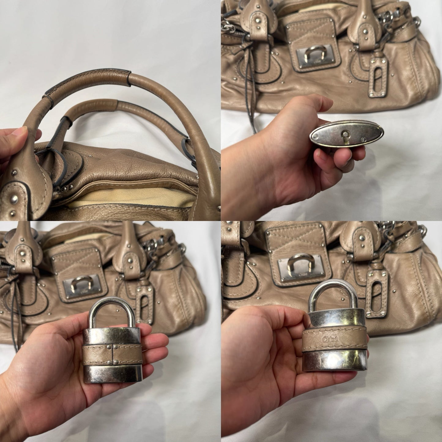 🔥 Pre-owned CHLOÉ 2007 light silver paddington 🔥