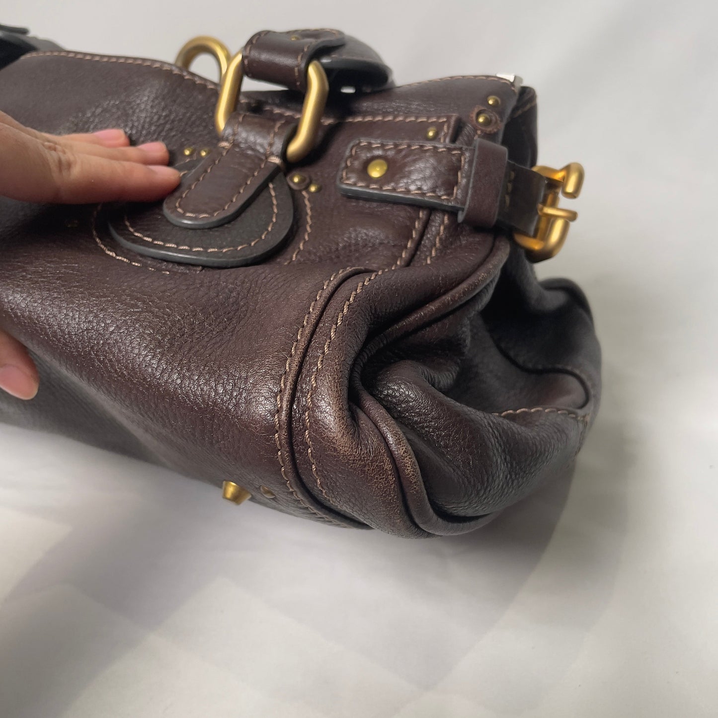 🔥 Pre-owned CHLOÉ 2011 brown paddington bag Swarovski 🔥