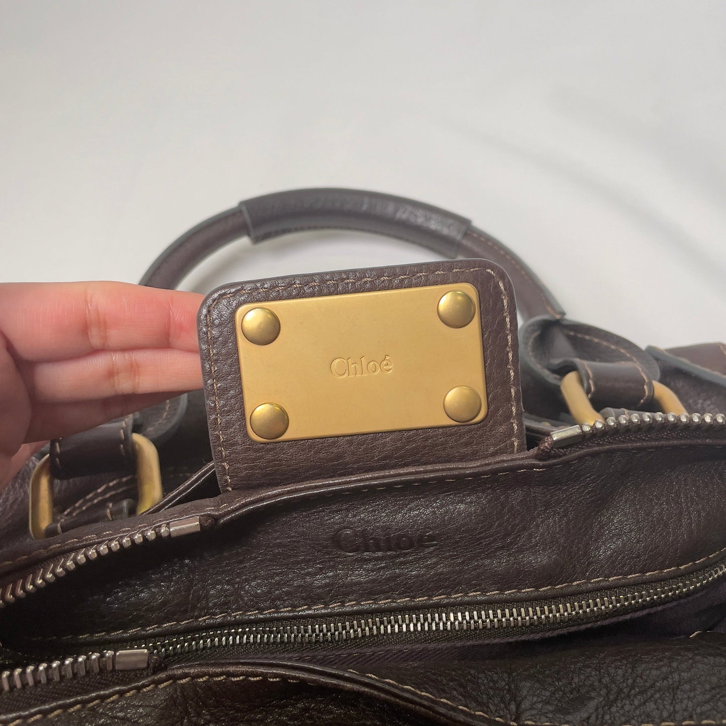 🔥 Pre-owned CHLOÉ 2011 brown paddington bag Swarovski 🔥