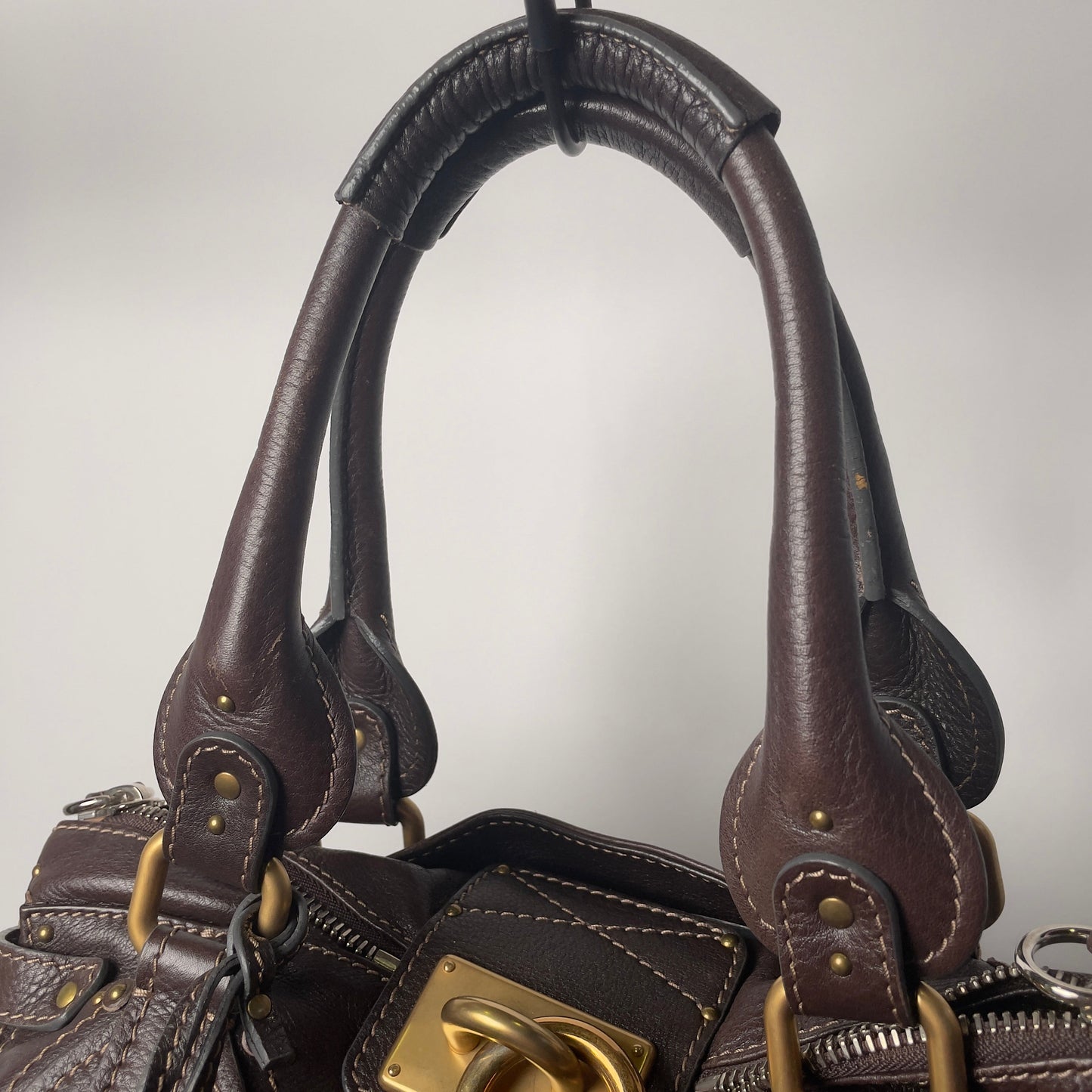 🔥 Pre-owned CHLOÉ 2011 brown paddington bag Swarovski 🔥