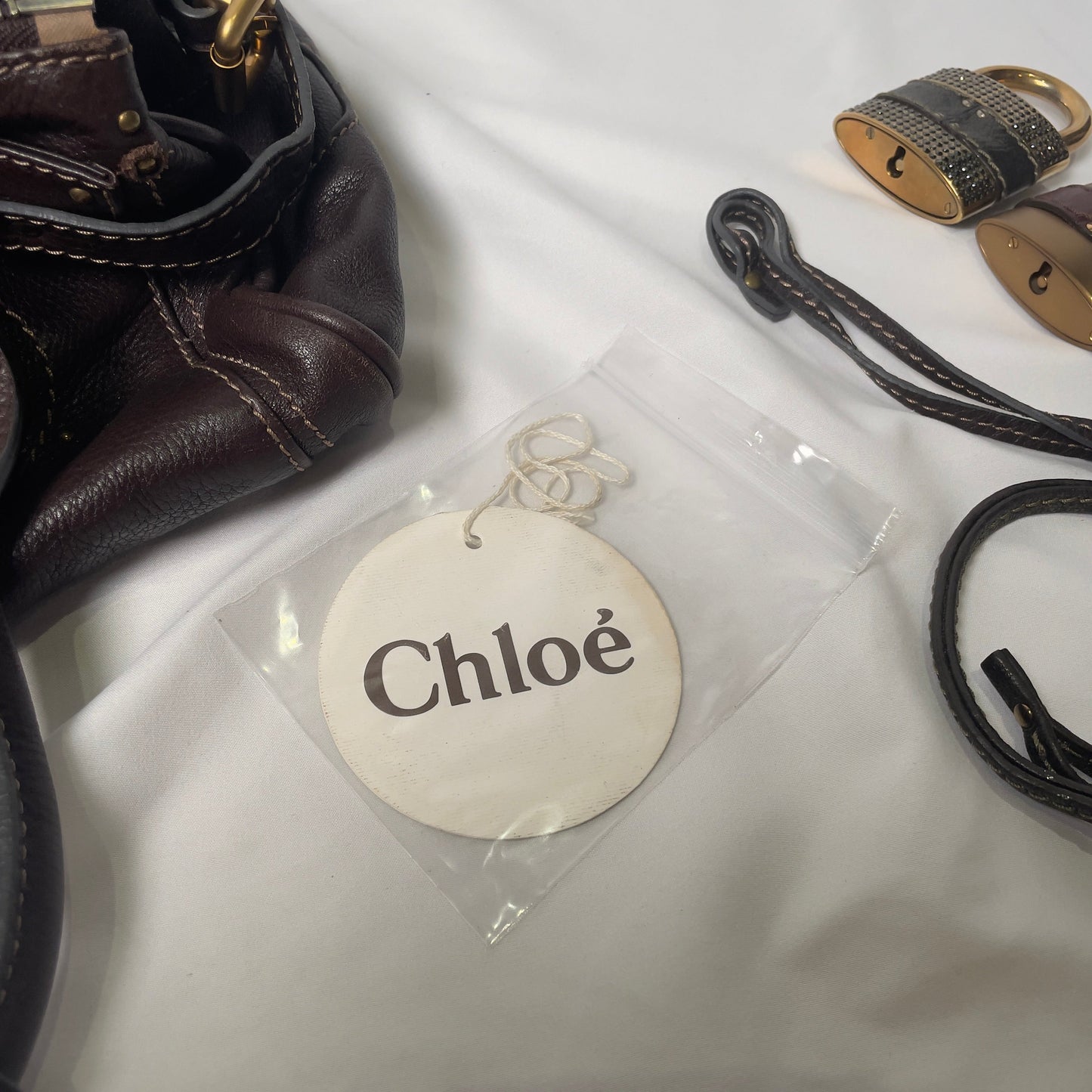 🔥 Pre-owned CHLOÉ 2011 brown paddington bag Swarovski 🔥