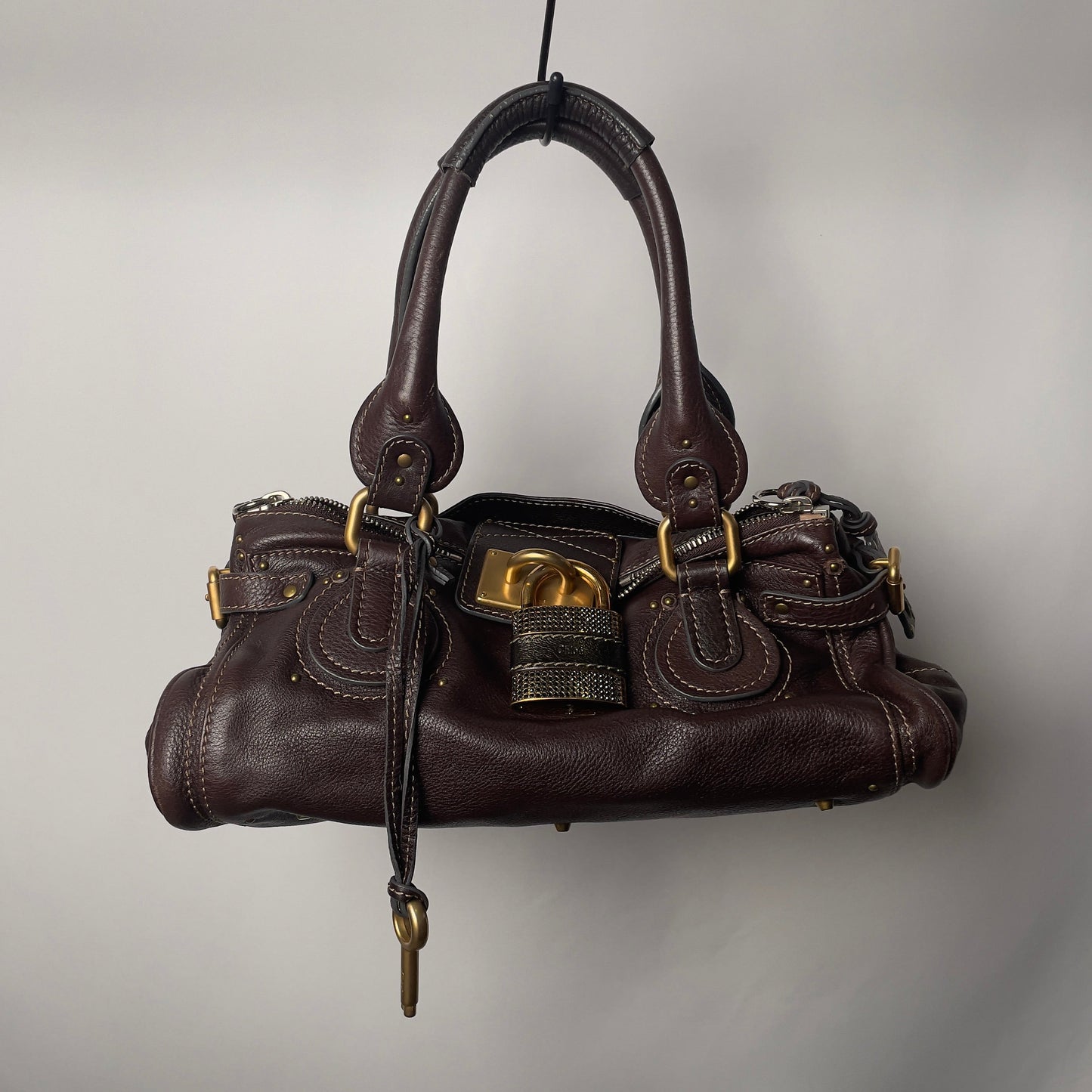 🔥 Pre-owned CHLOÉ 2011 brown paddington bag Swarovski 🔥