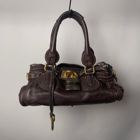 🔥 Pre-owned CHLOÉ 2011 brown paddington bag Swarovski 🔥
