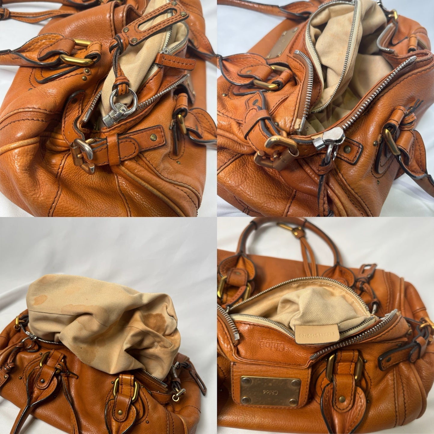 🔥 Pre-owned CHLOÉ 2006 orange paddington 🔥