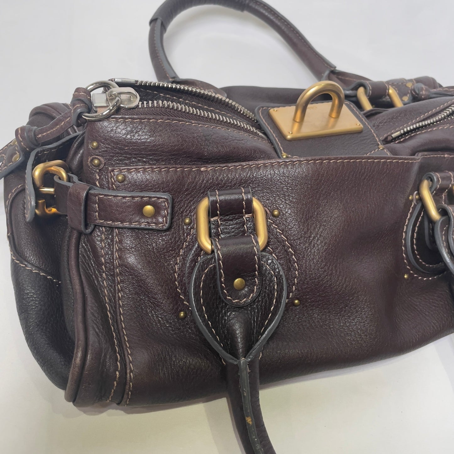 🔥 Pre-owned CHLOÉ 2011 brown paddington bag Swarovski 🔥