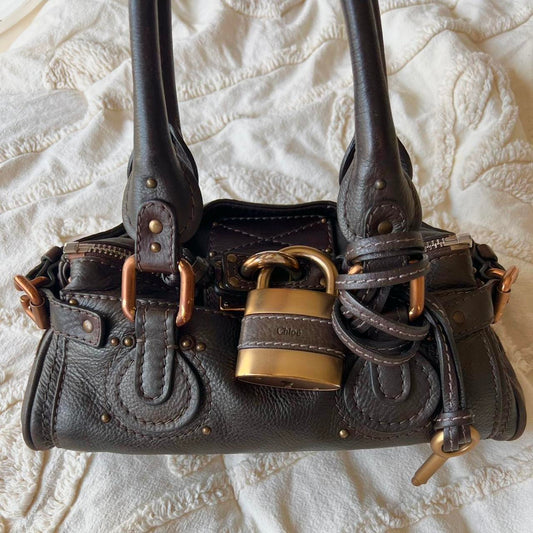 Authentic Chloé Paddington Mini Bag – Dark Brown