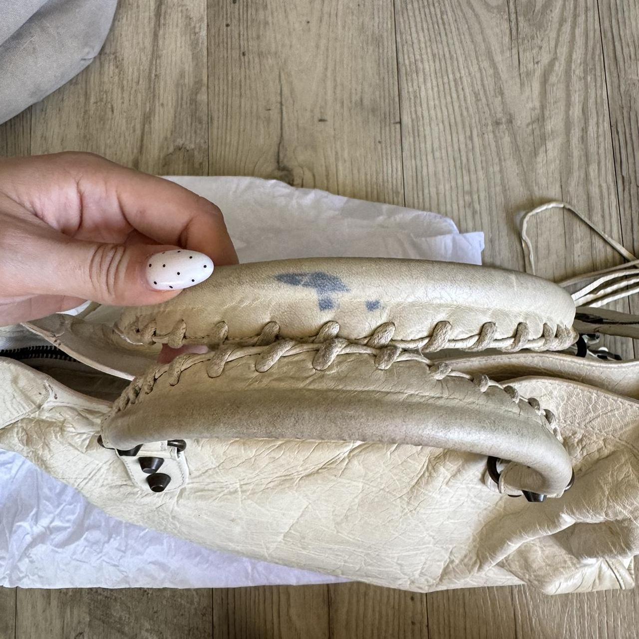 Authentic Balenciaga City Bag – White Lambskin