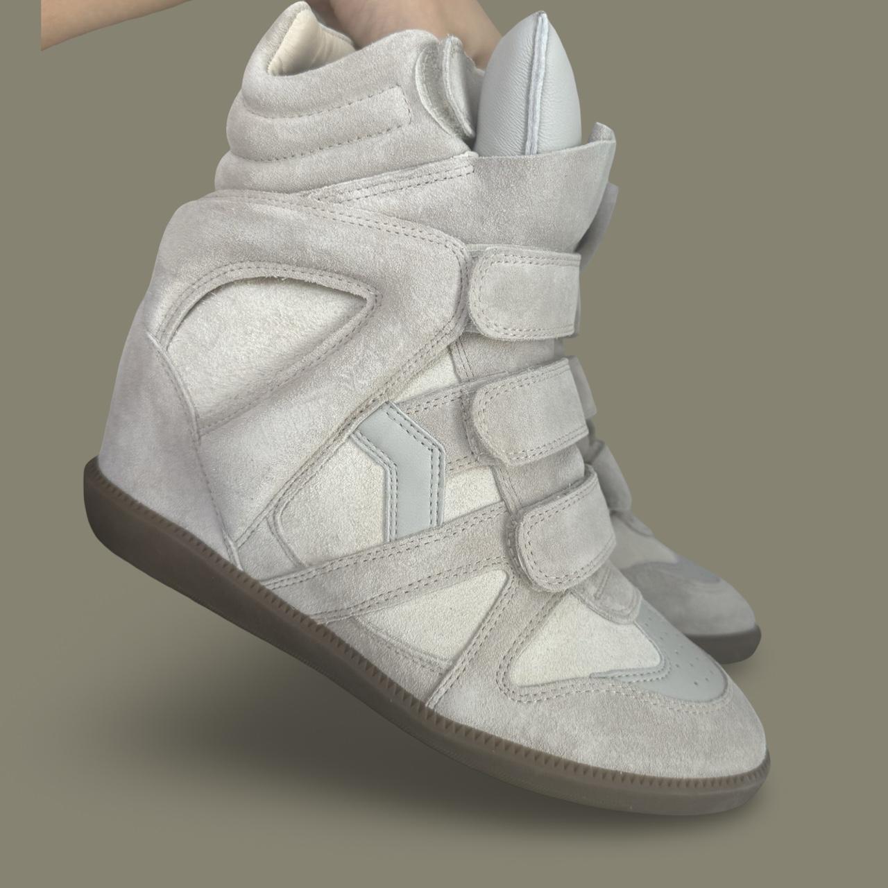 Isabel Marant Women's Grey and Cream Trainers