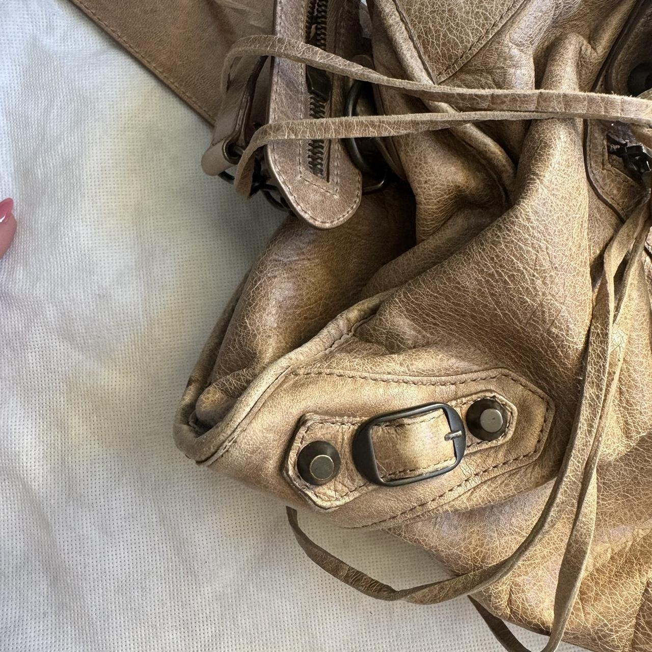 Authentic Balenciaga City Bag in Cream/light Brown