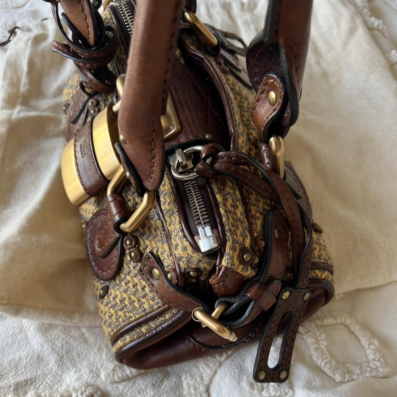 Authentic Rare Brown Tweed Mini Chloé Paddington Bag – Gold Hardware