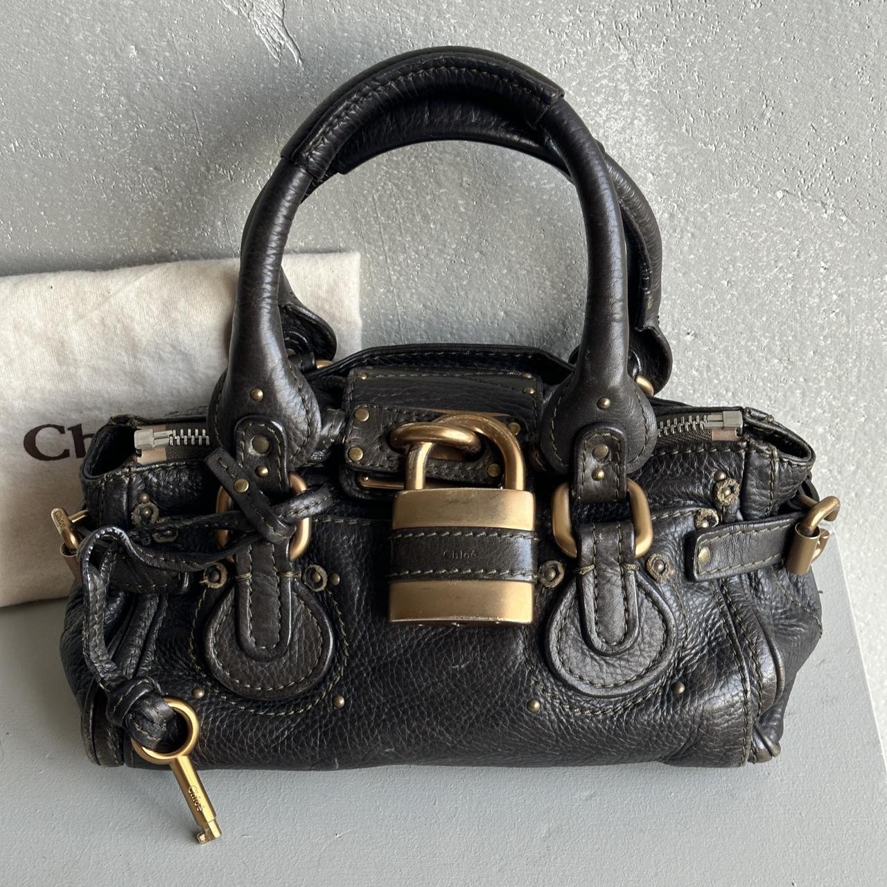 Iconic Chloé Paddington Bag khaki / Black leather
