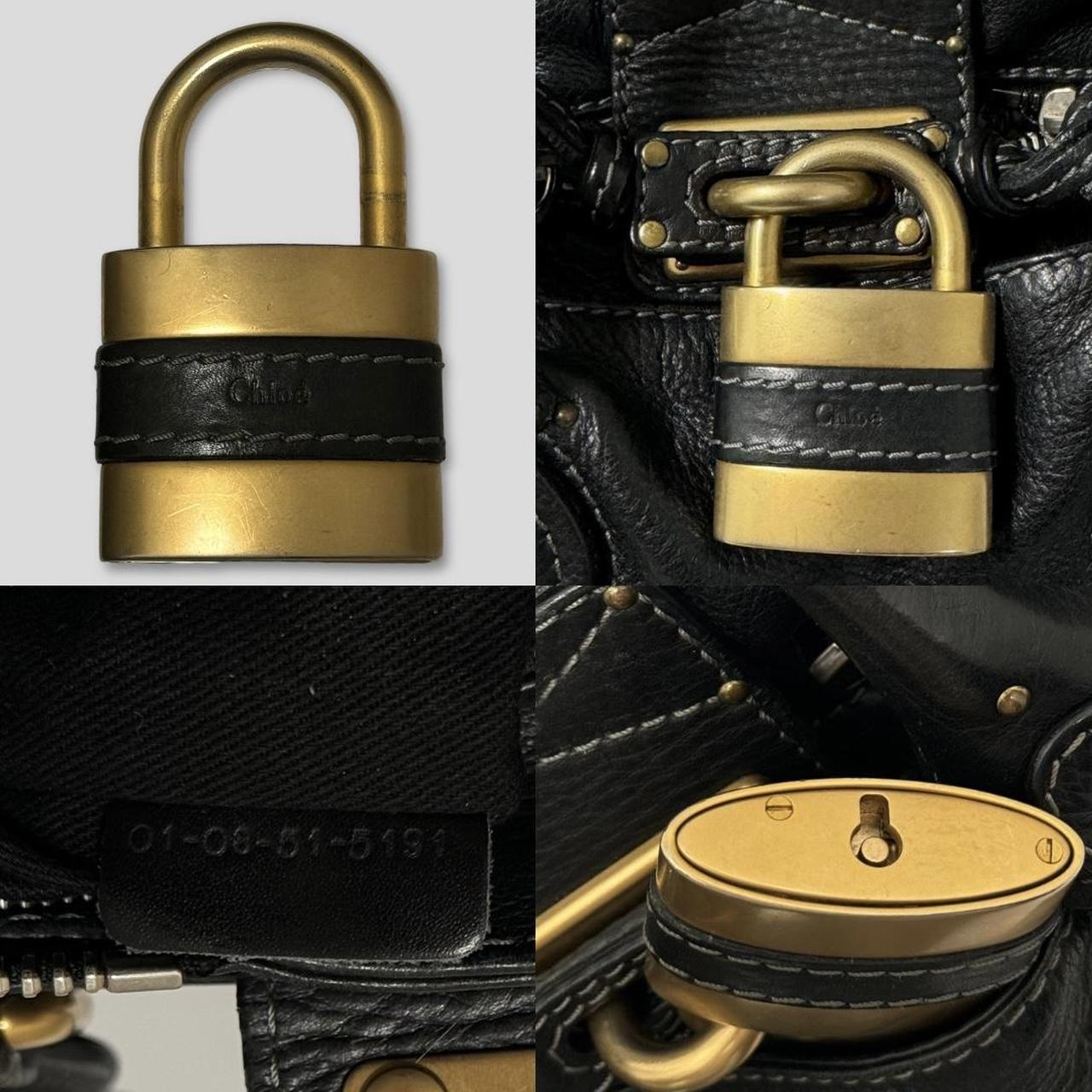 CHLOÉ Paddington Bag  Black Leather With Gold Lock Hardware