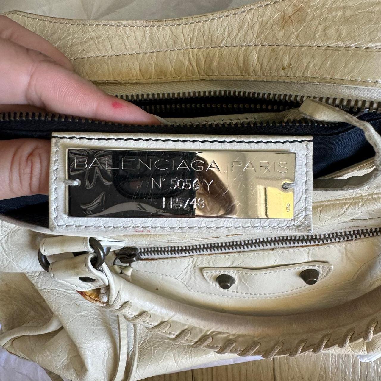 Authentic Balenciaga City Bag – White Lambskin