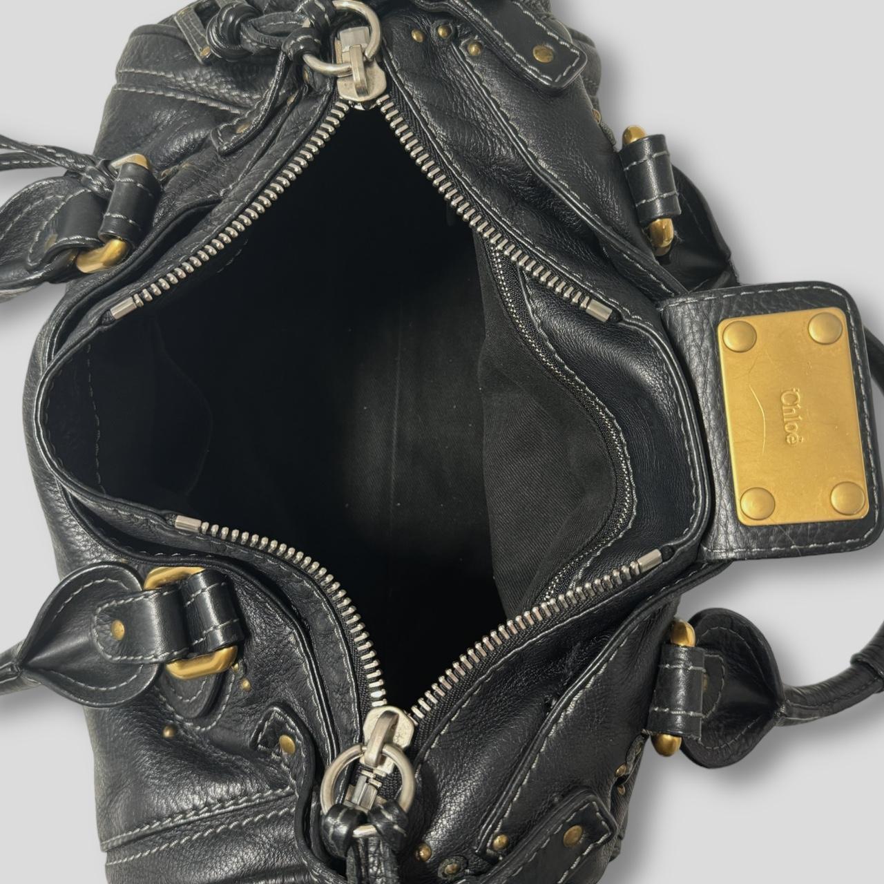 CHLOÉ Paddington Bag  Black Leather With Gold Lock Hardware
