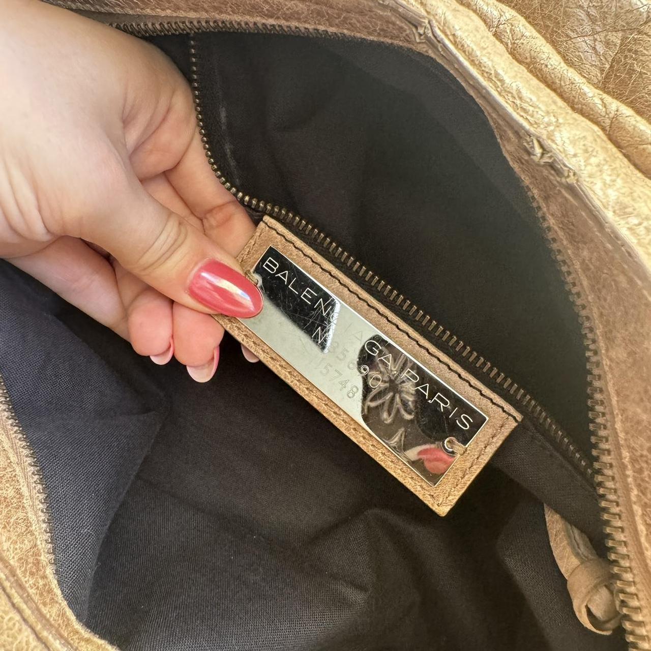 Authentic Balenciaga City Bag in Cream/light Brown