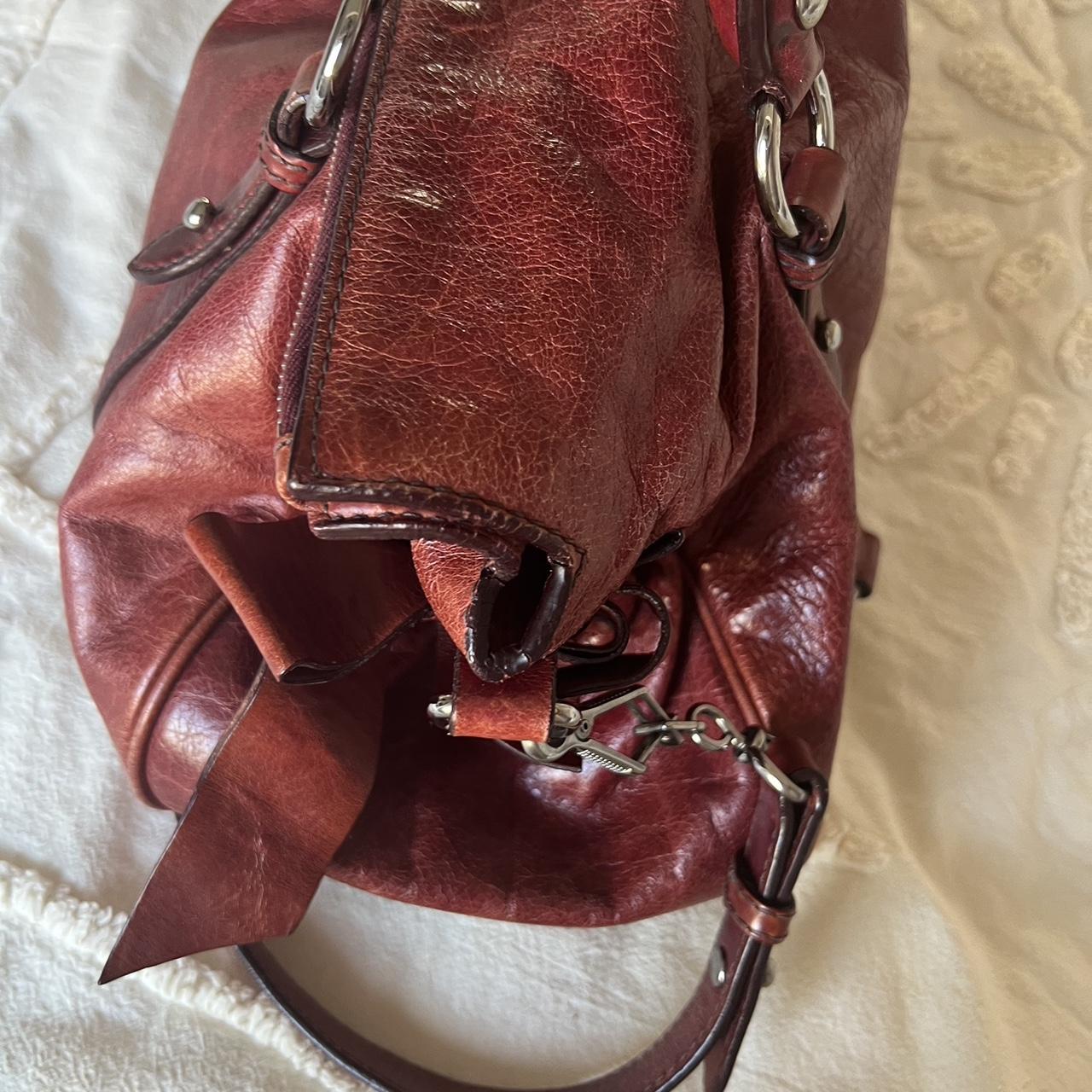 Authentic Miu Miu Vitello Lux Bow Mini Bag – Burgundy