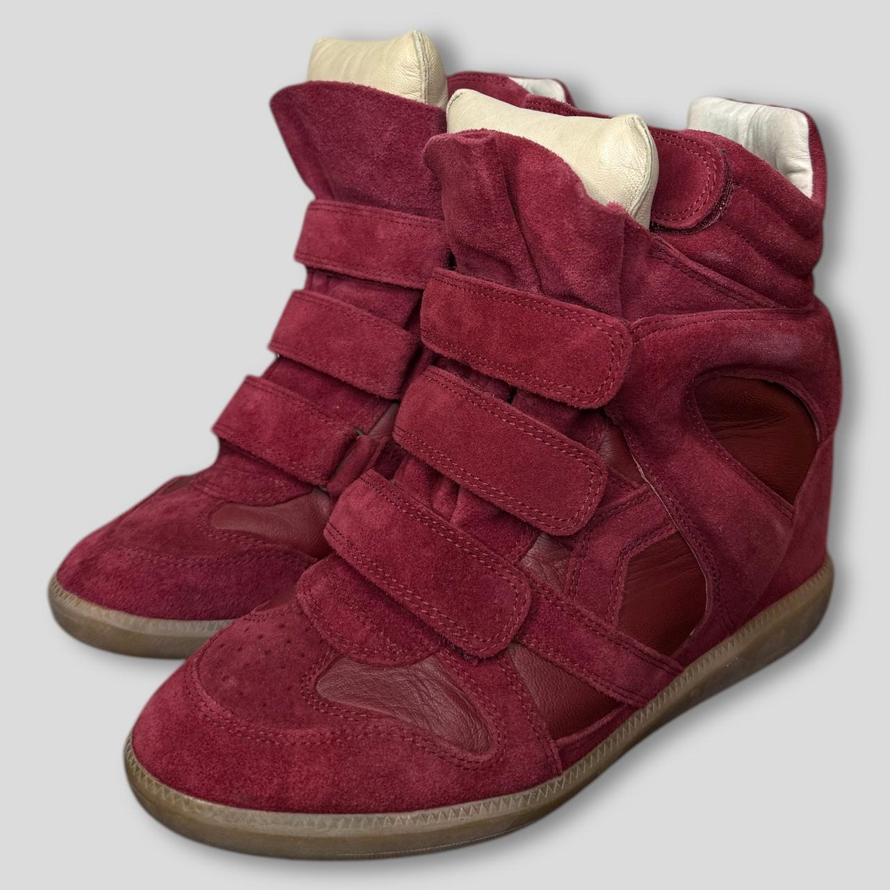 Isabel Marant Women's Red and Burgundy Trainers